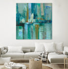 A Walk in the Rain by Silvia Vassileva on GIANT ART - turquoise abstract
