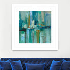 A Walk in the Rain by Silvia Vassileva on GIANT ART - turquoise abstract