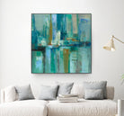 A Walk in the Rain by Silvia Vassileva on GIANT ART - turquoise abstract