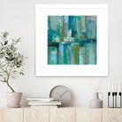 A Walk in the Rain by Silvia Vassileva on GIANT ART - turquoise abstract