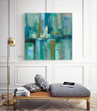 A Walk in the Rain by Silvia Vassileva on GIANT ART - turquoise abstract