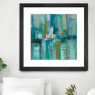 A Walk in the Rain by Silvia Vassileva on GIANT ART - turquoise abstract
