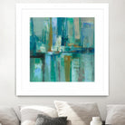 A Walk in the Rain by Silvia Vassileva on GIANT ART - turquoise abstract