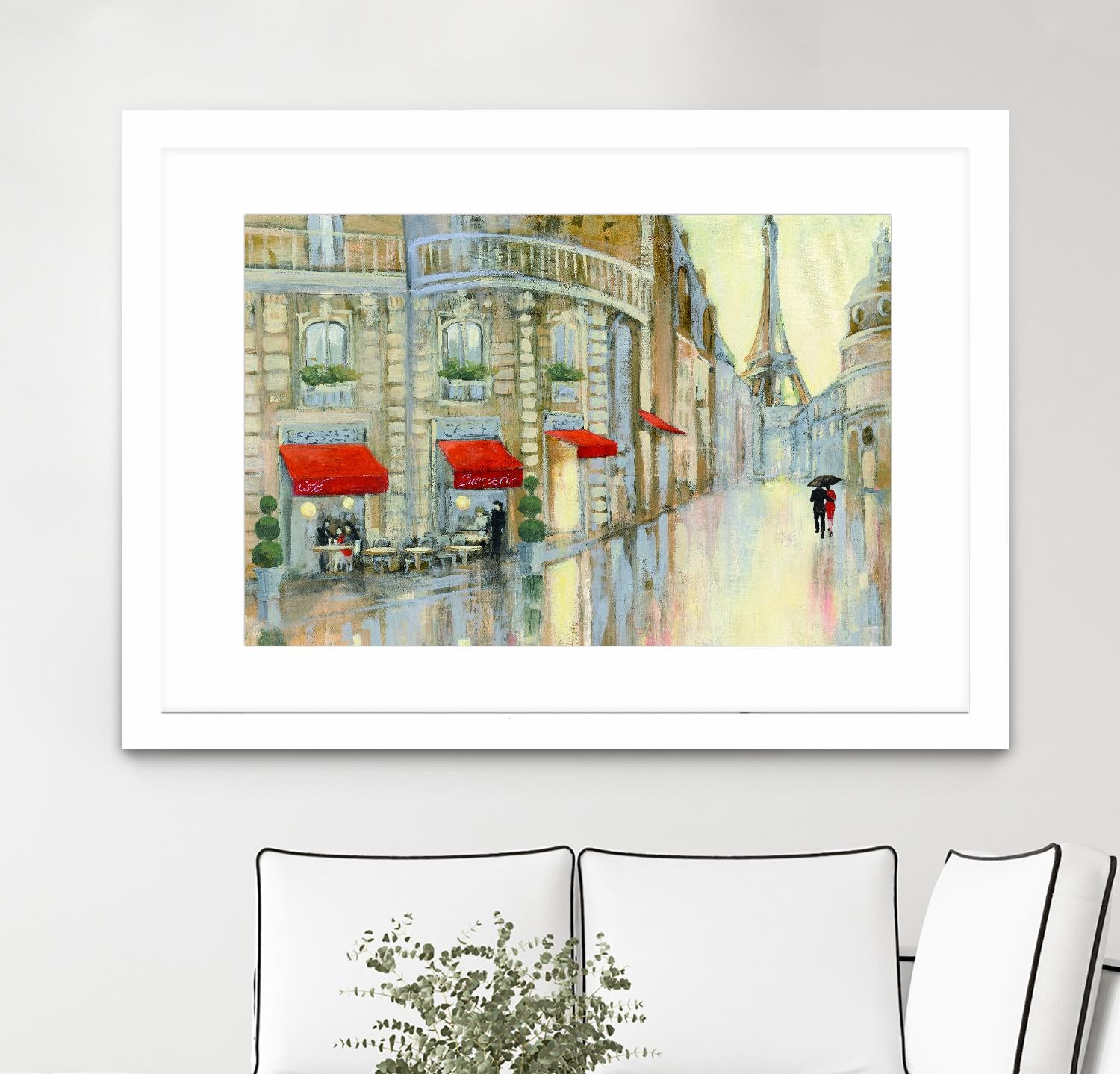 Touring Paris Couple by Julia Purinton on GIANT ART - beige everyday life