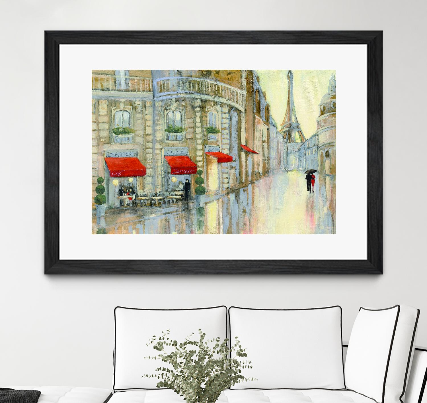 Touring Paris Couple by Julia Purinton on GIANT ART - beige everyday life