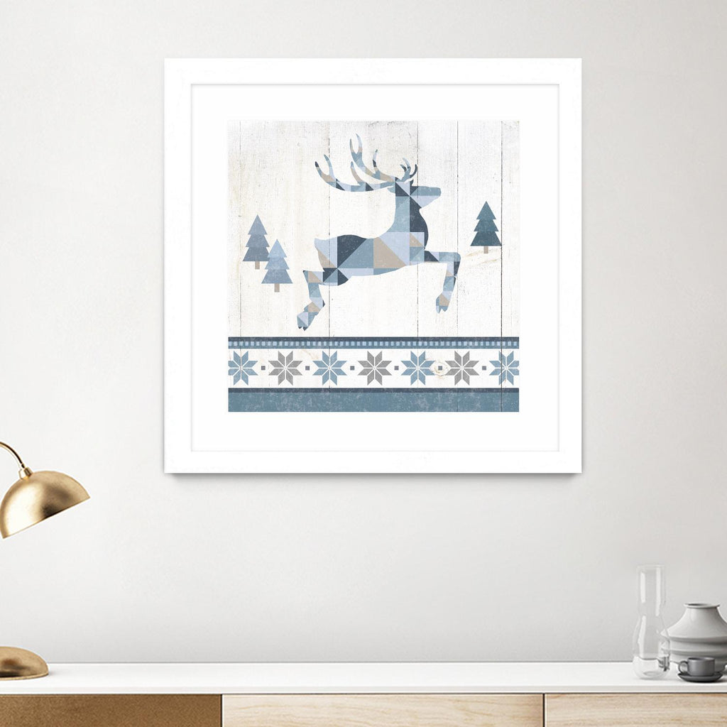 Nordic Geo Lodge Deer III by Portfolio on GIANT ART - white country look