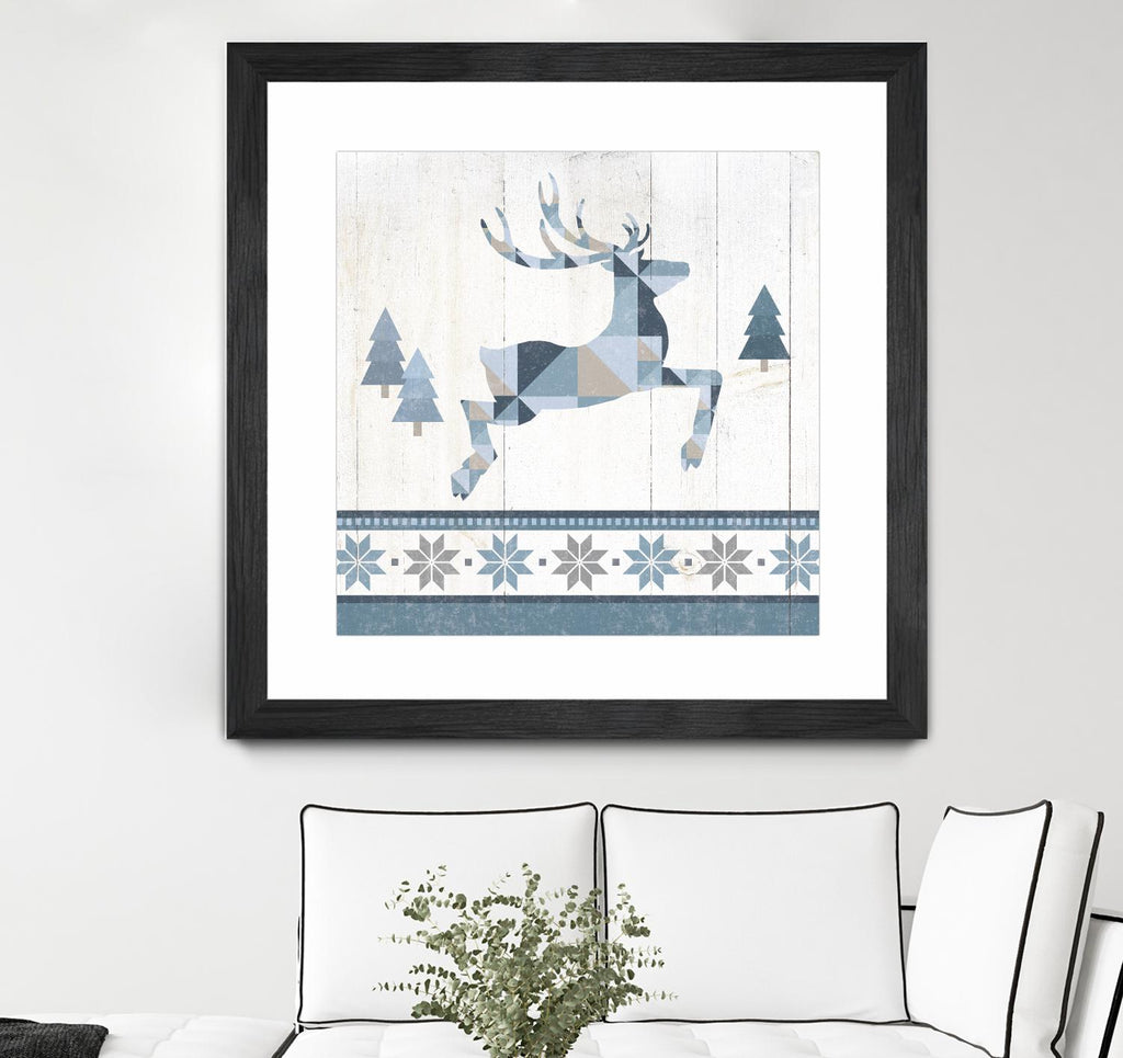 Nordic Geo Lodge Deer III by Portfolio on GIANT ART - white country look