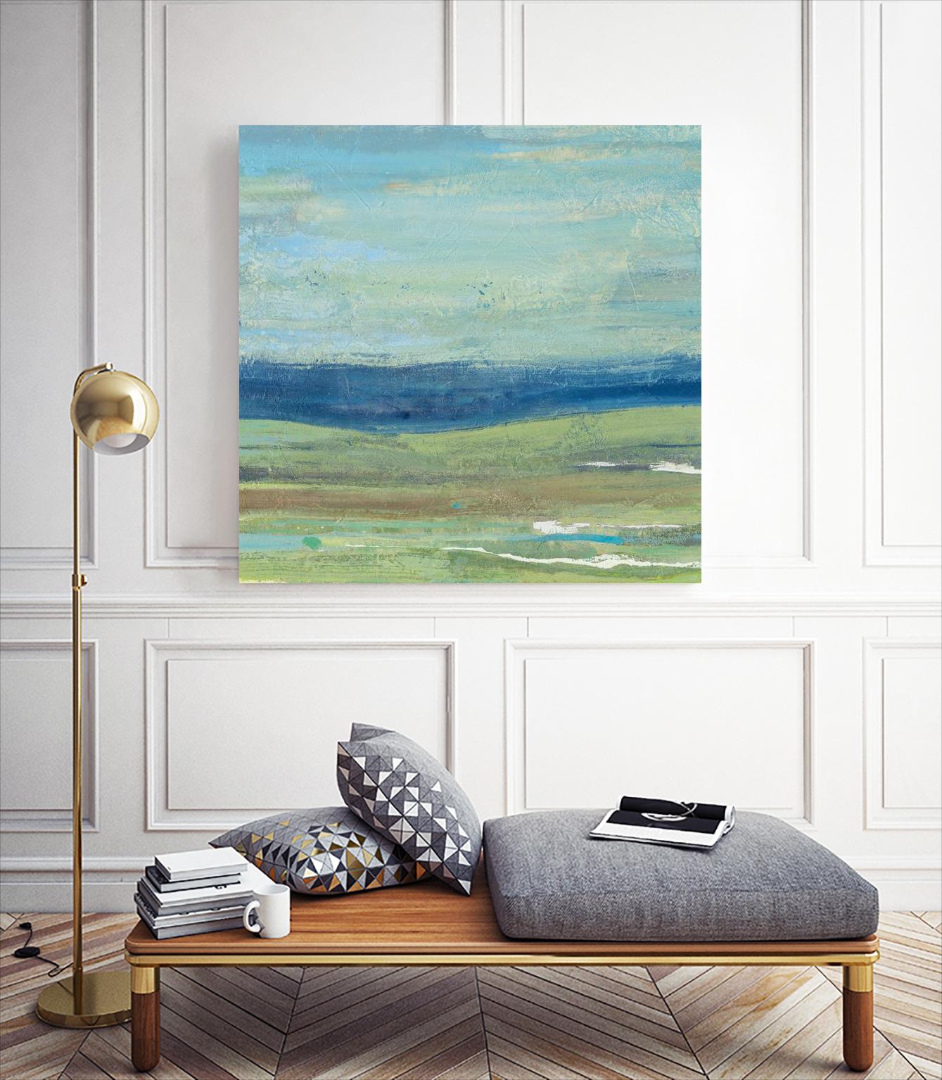 Azure Wave by Albena Hristova on GIANT ART - green sea scene