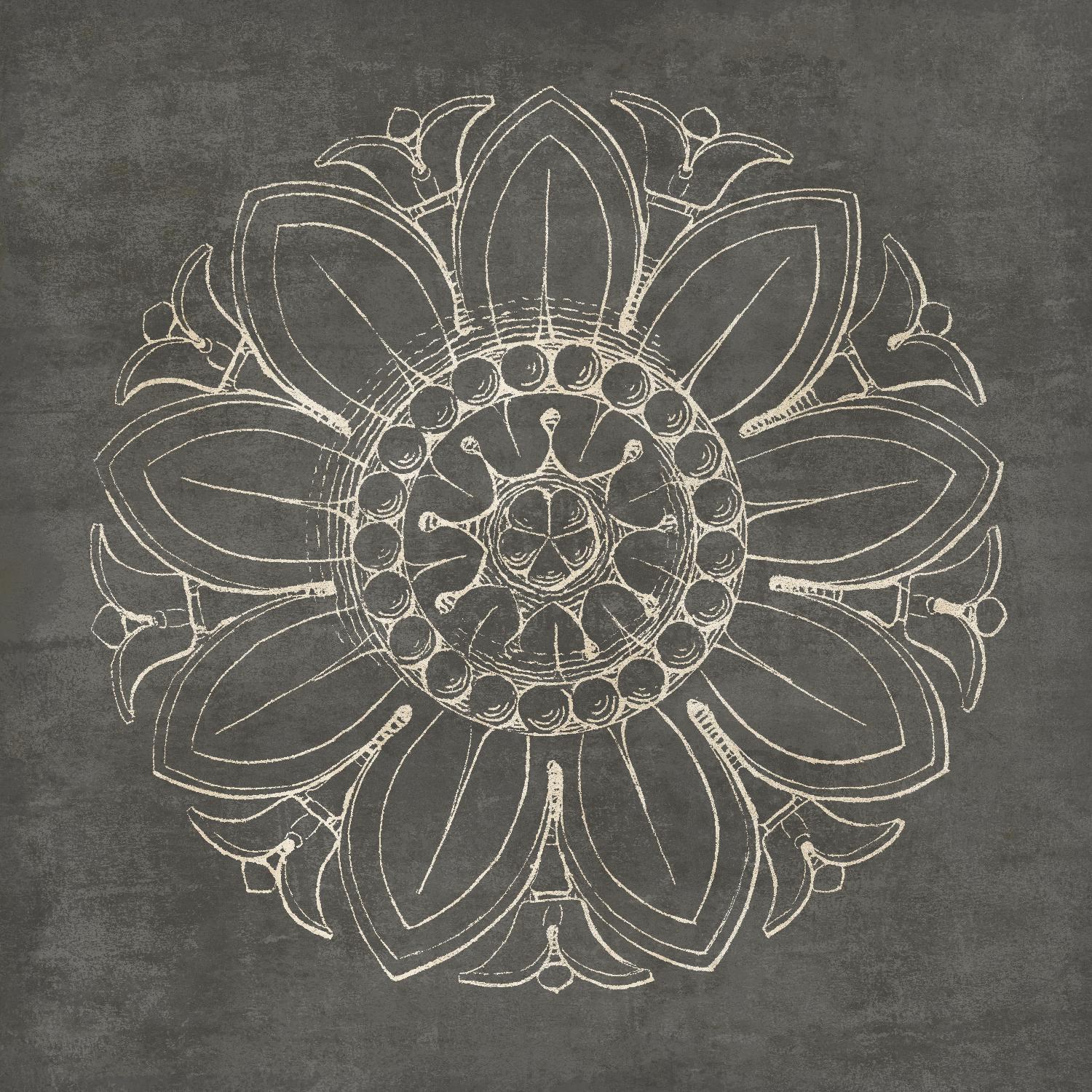 Rosette VII Gray by Portfolio on GIANT ART - grey contemporary