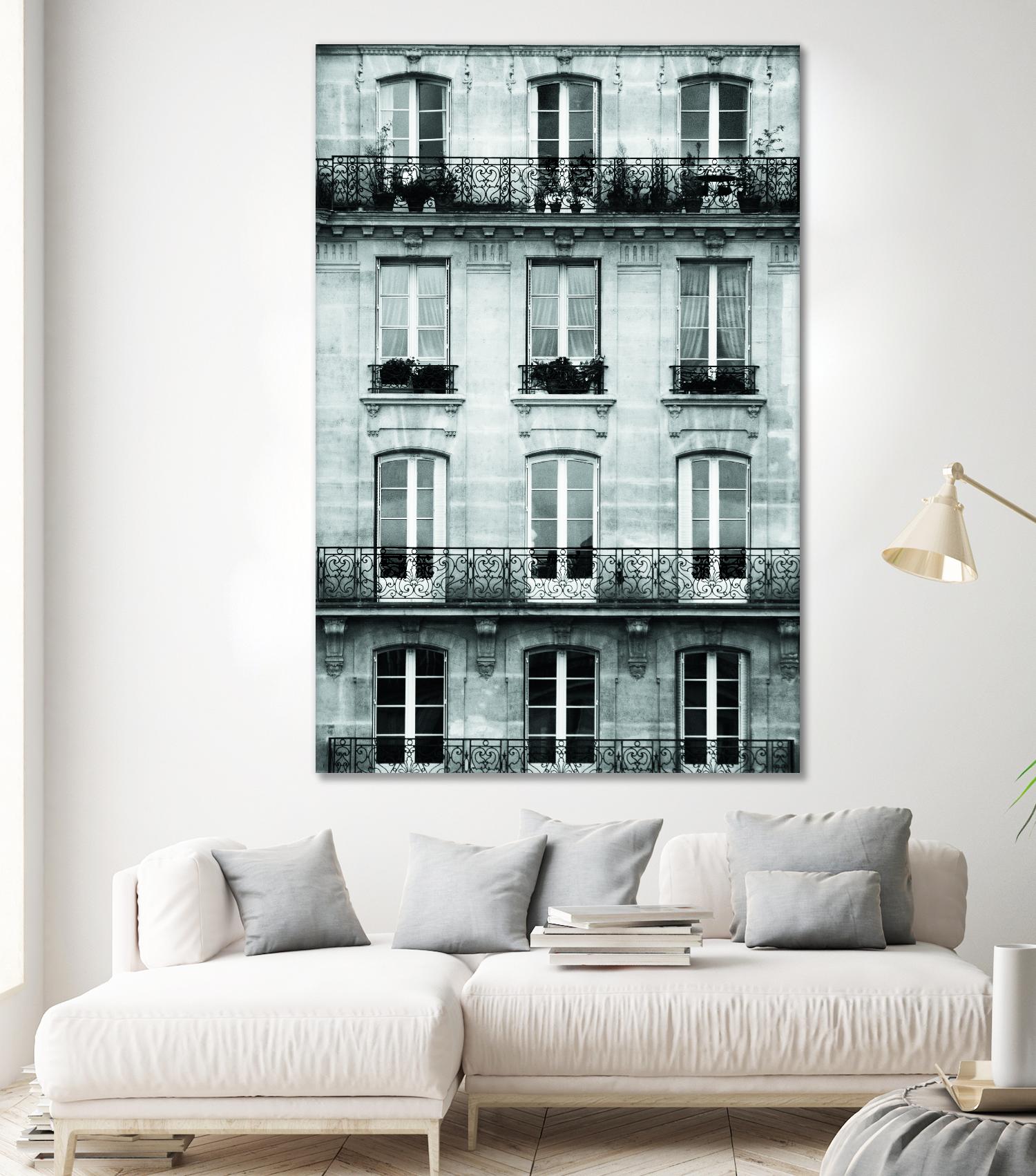 Across the Street II by Laura Marshall on GIANT ART - black architectural