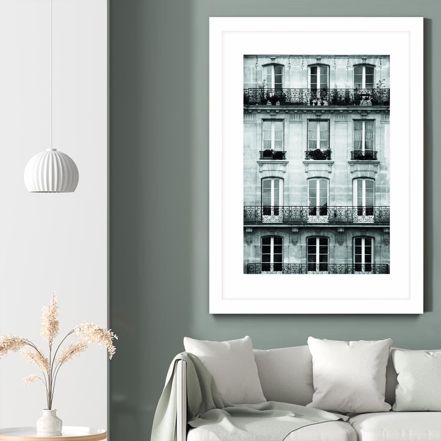 Across the Street II by Laura Marshall on GIANT ART - black architectural