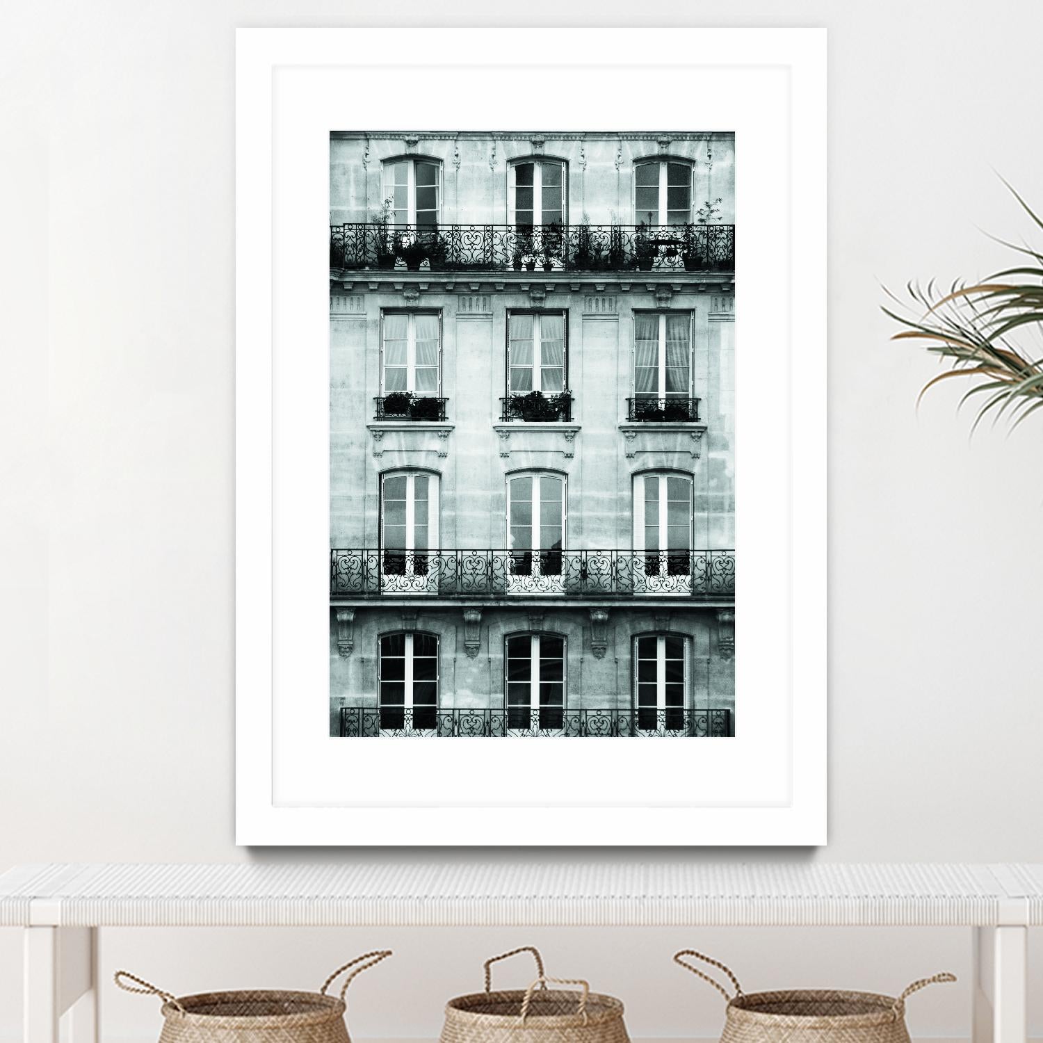 Across the Street II by Laura Marshall on GIANT ART - black architectural