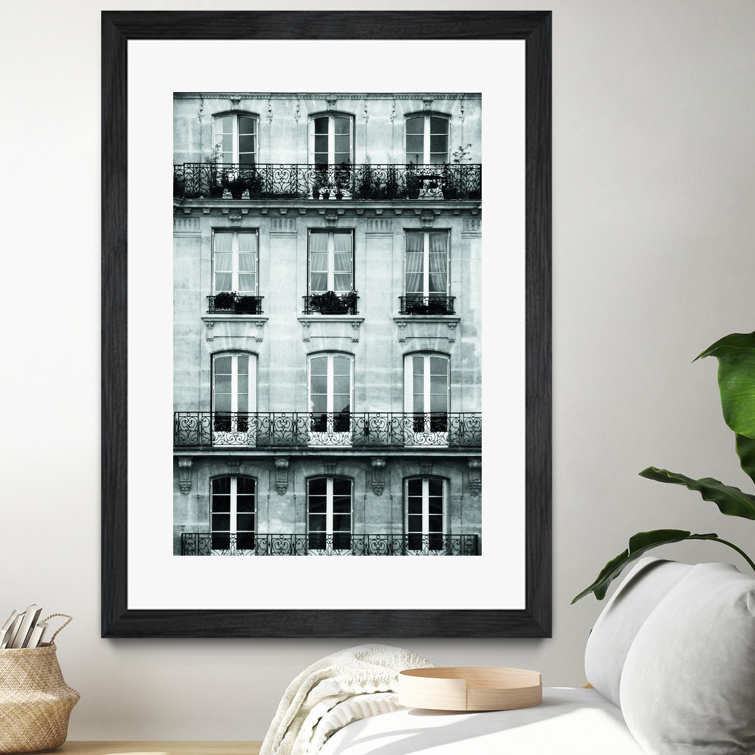 Across the Street II by Laura Marshall on GIANT ART - black architectural