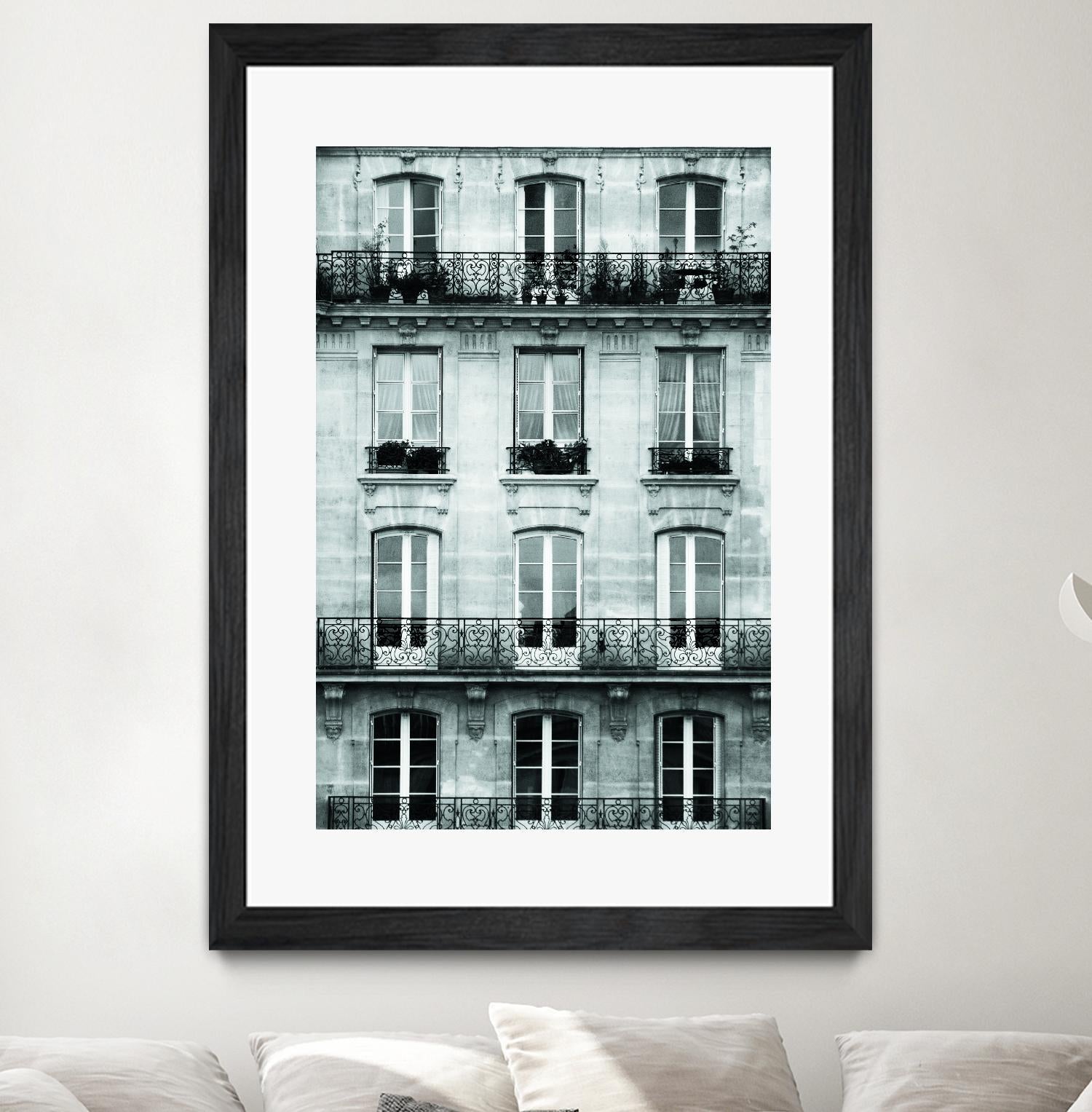 Across the Street II by Laura Marshall on GIANT ART - black architectural