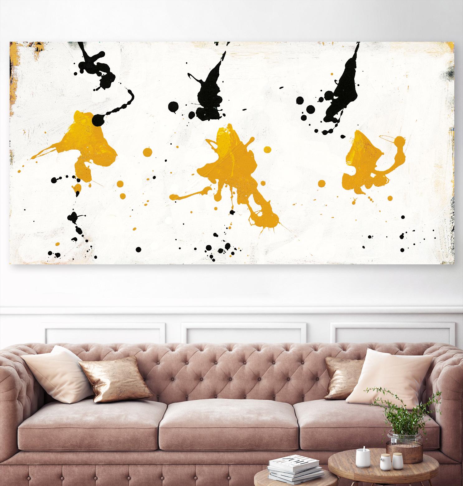 Abstract Background V Gold and Black by Silva Roque on GIANT ART - black abstract