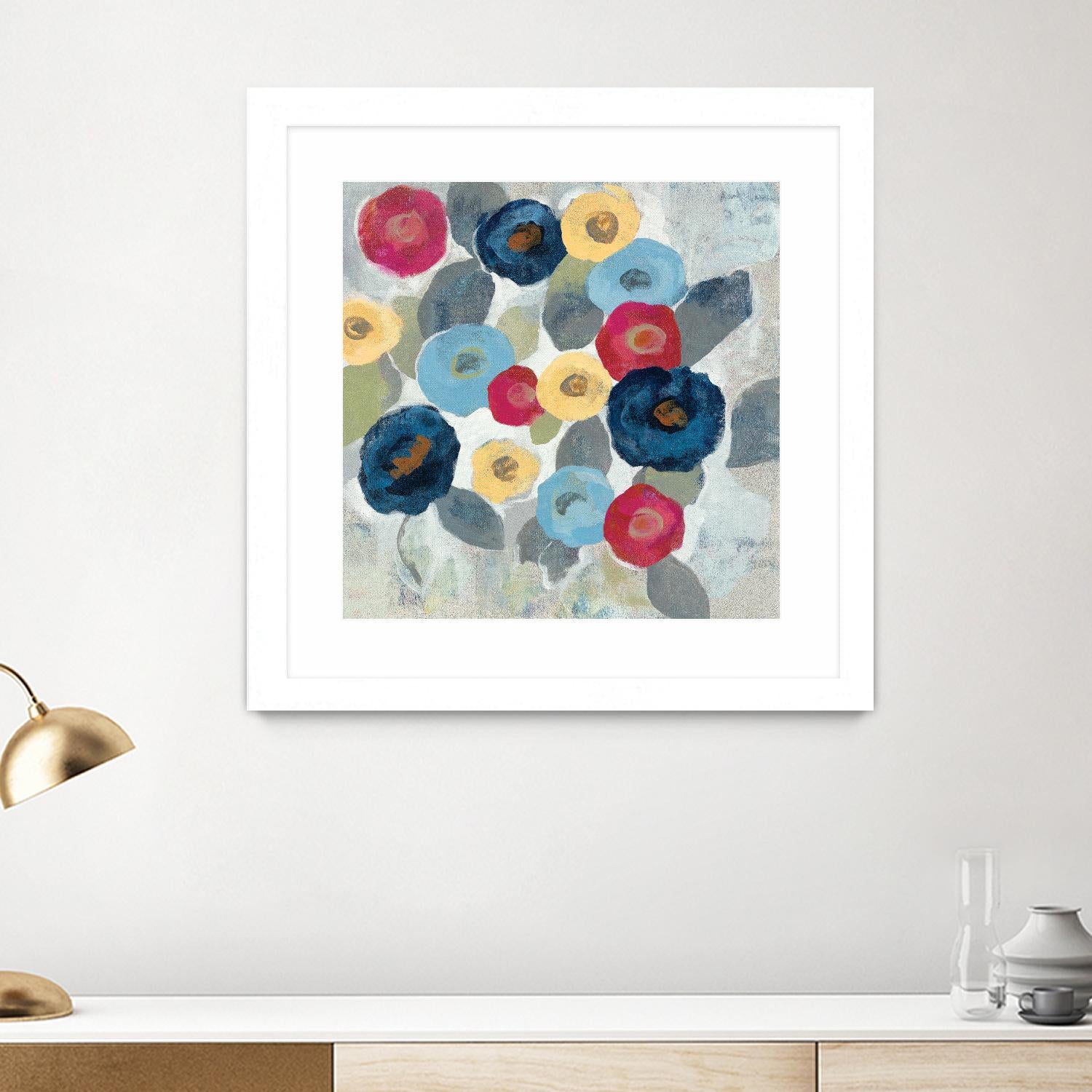 Winter Flowers II by Silvia Vassileva on GIANT ART - grey floral