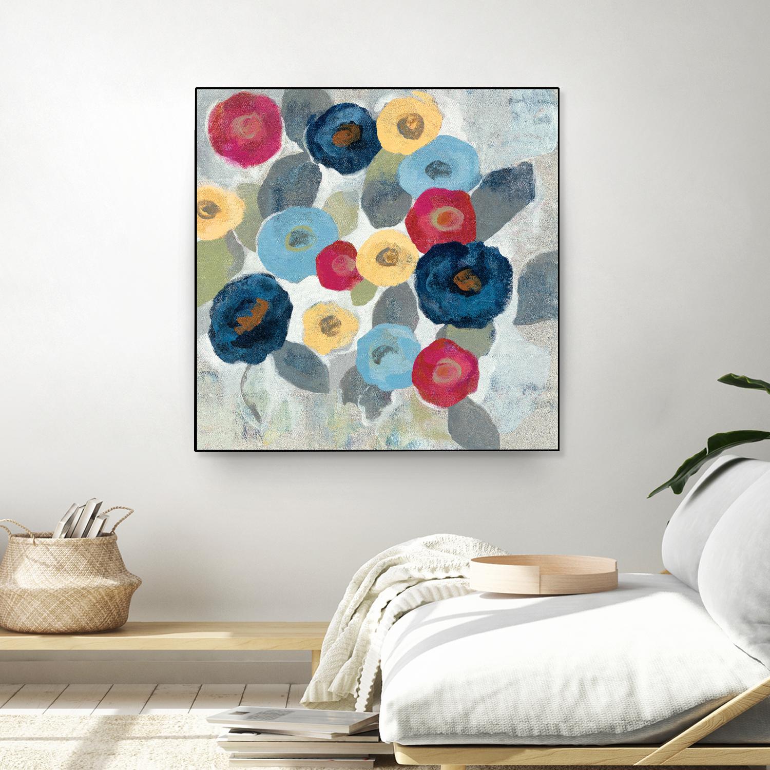 Winter Flowers II by Silvia Vassileva on GIANT ART - grey floral