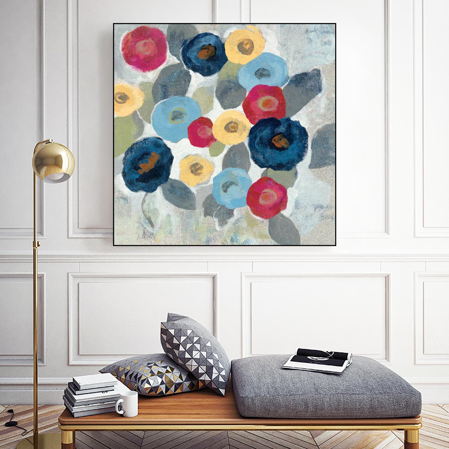 Winter Flowers II by Silvia Vassileva on GIANT ART - grey floral