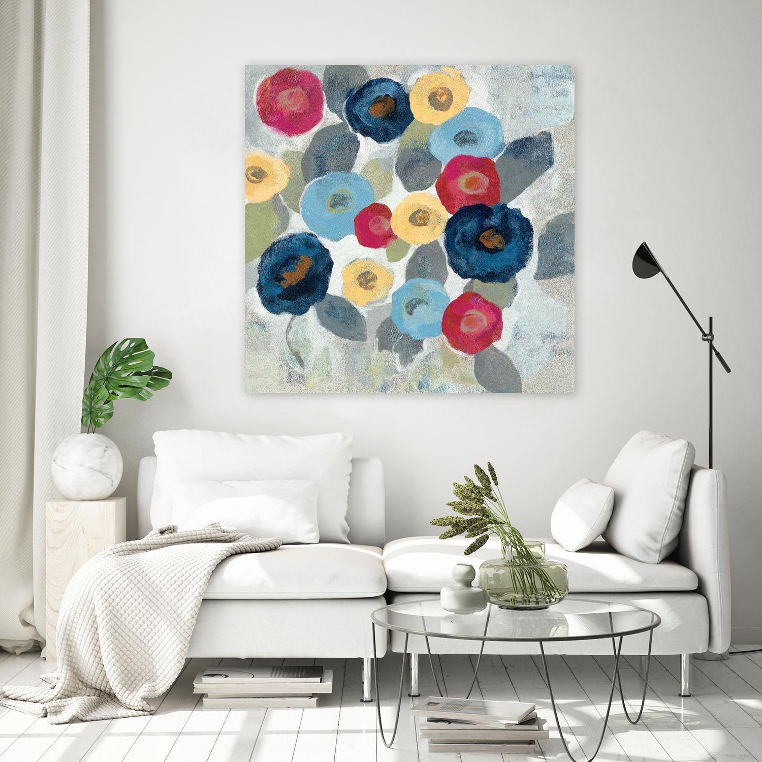 Winter Flowers II by Silvia Vassileva on GIANT ART - grey floral
