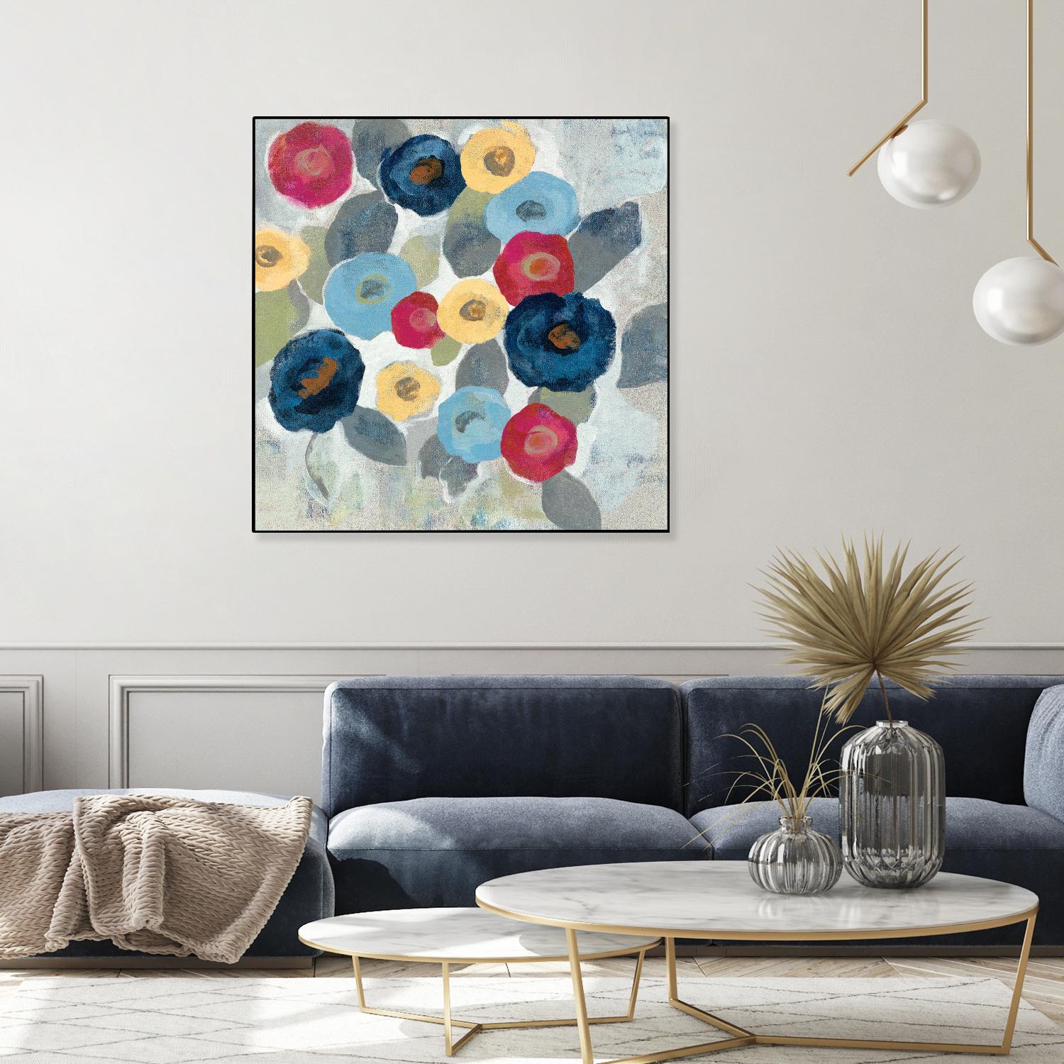 Winter Flowers II by Silvia Vassileva on GIANT ART - grey floral