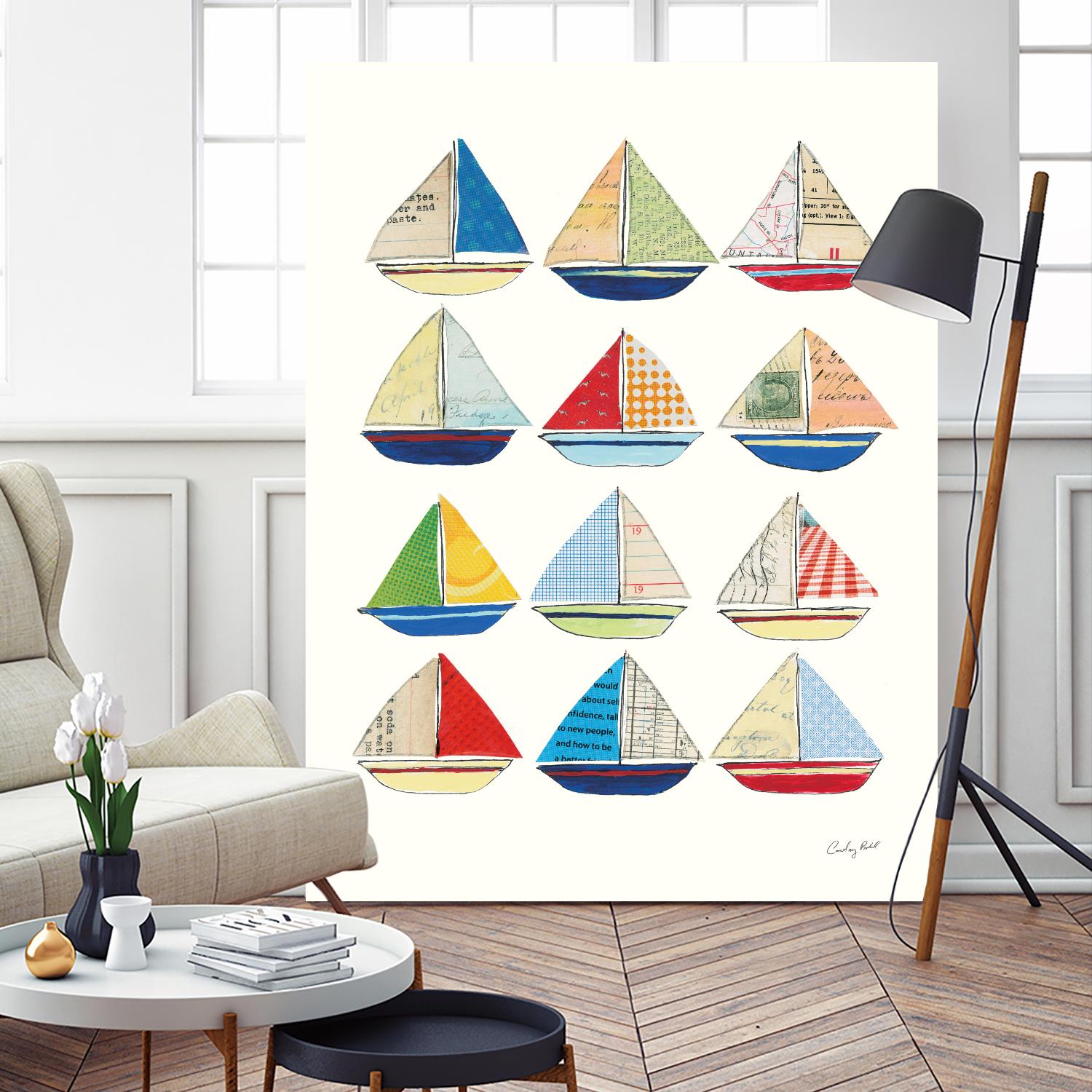 Wind and Waves VII by Courtney Prahl on GIANT ART - beige nautical