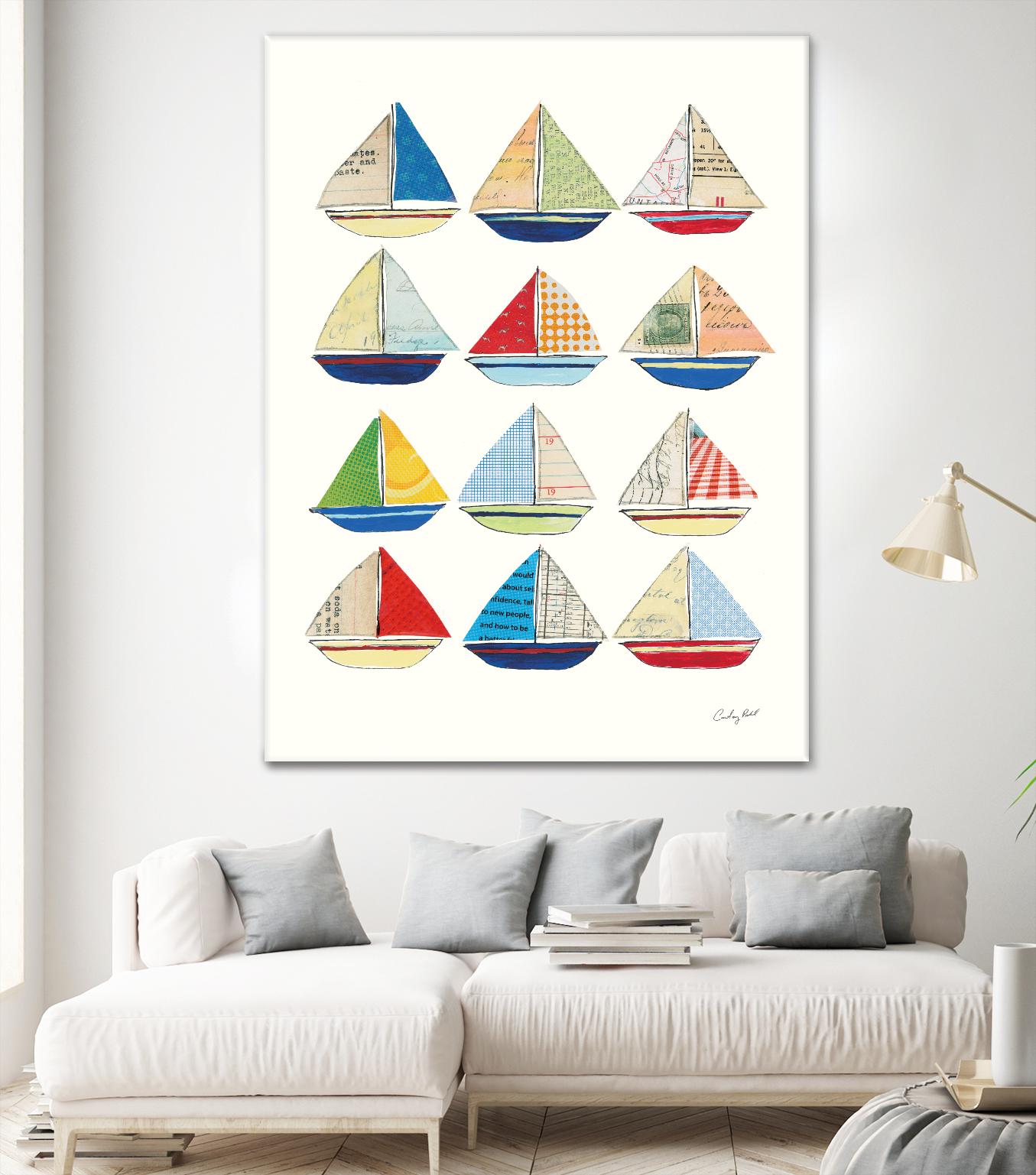 Wind and Waves VII by Courtney Prahl on GIANT ART - beige nautical