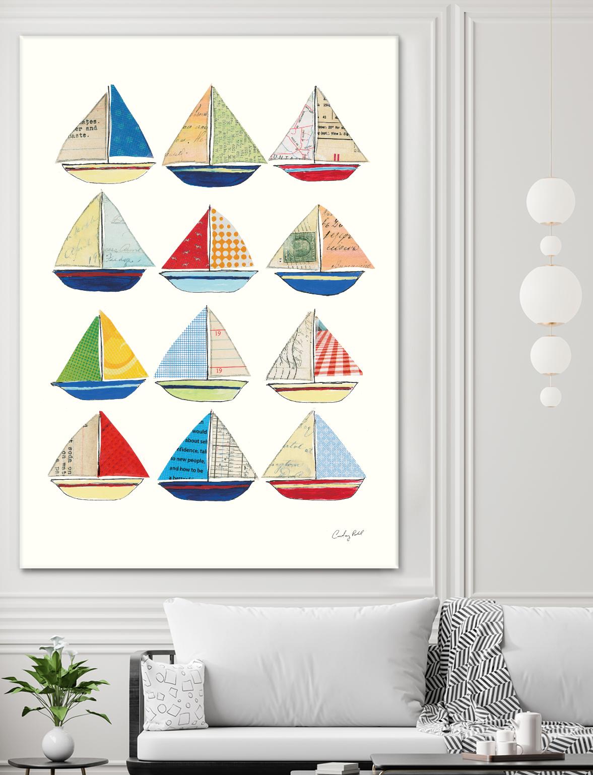 Wind and Waves VII by Courtney Prahl on GIANT ART - beige nautical