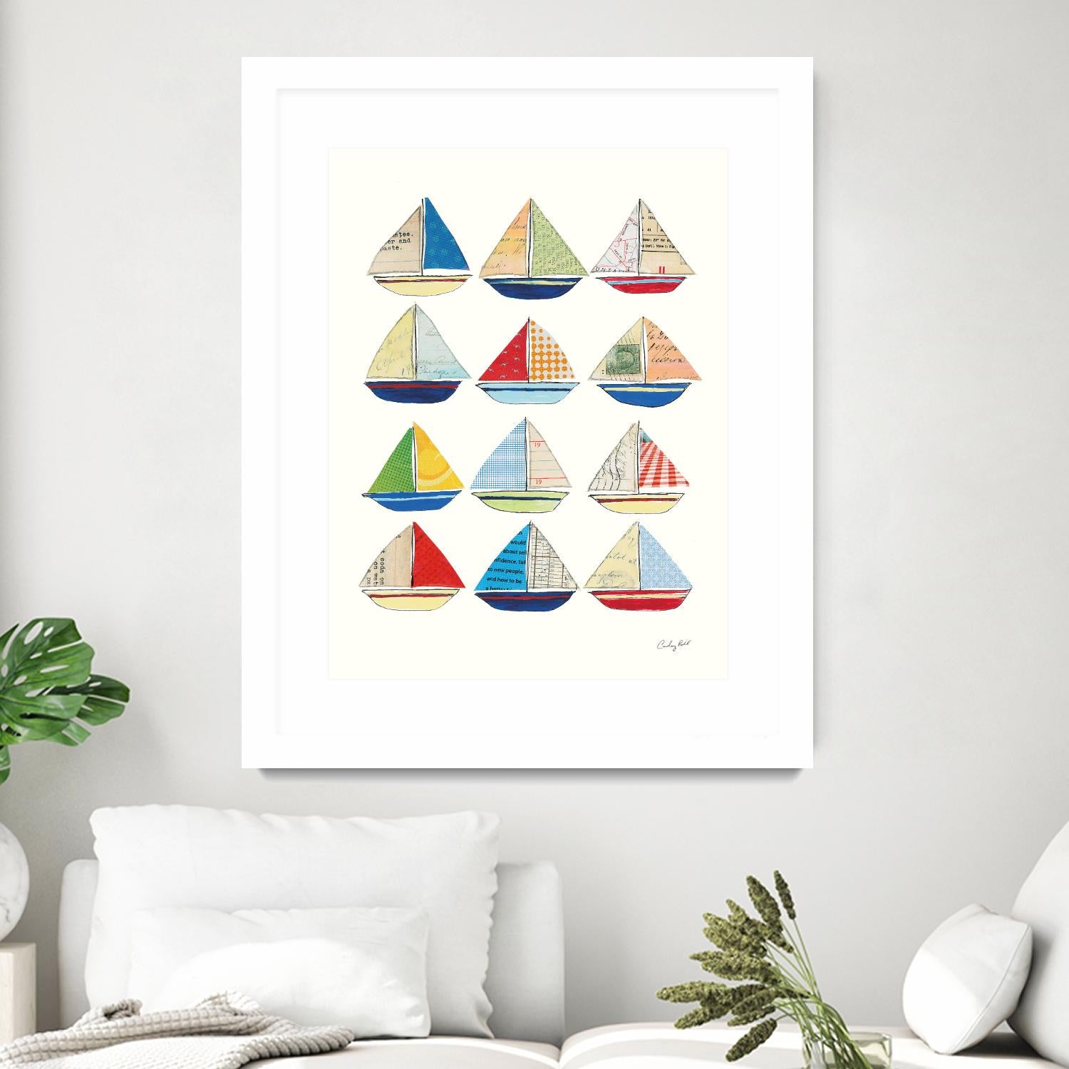 Wind and Waves VII by Courtney Prahl on GIANT ART - beige nautical