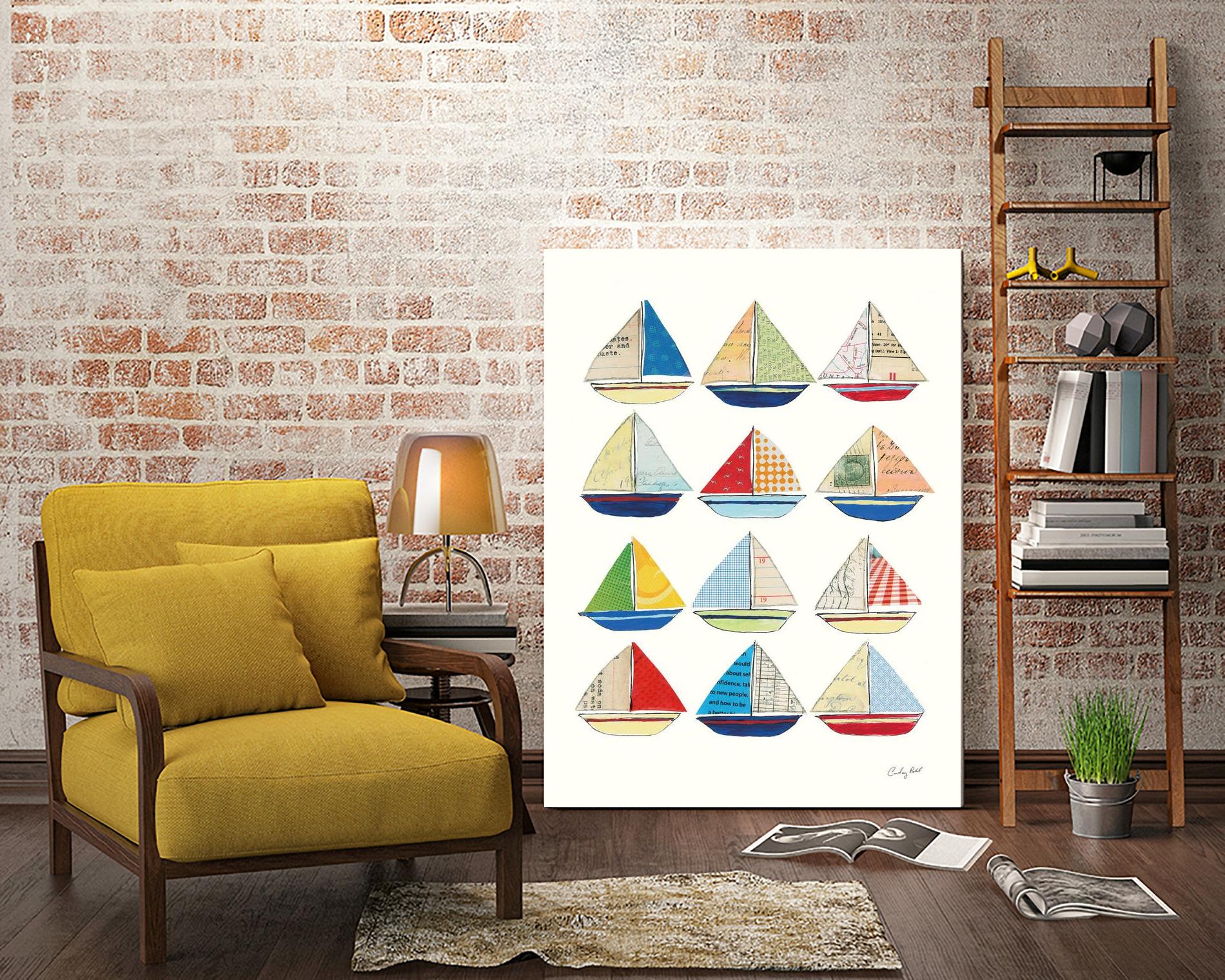 Wind and Waves VII by Courtney Prahl on GIANT ART - beige nautical