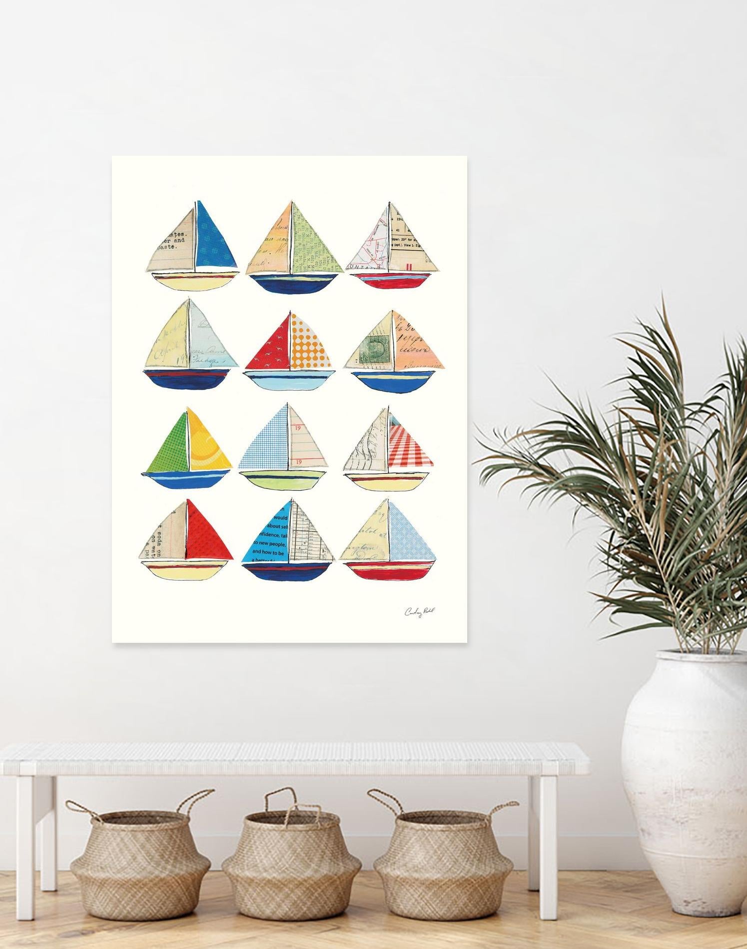 Wind and Waves VII by Courtney Prahl on GIANT ART - beige nautical