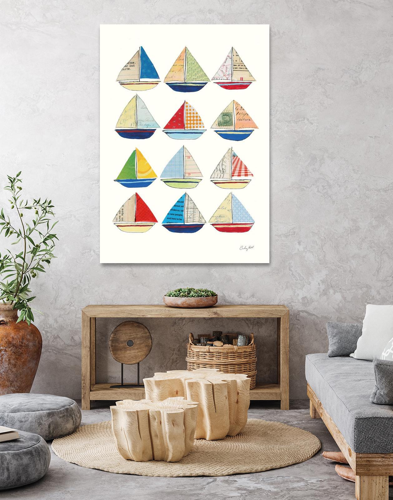 Wind and Waves VII by Courtney Prahl on GIANT ART - beige nautical