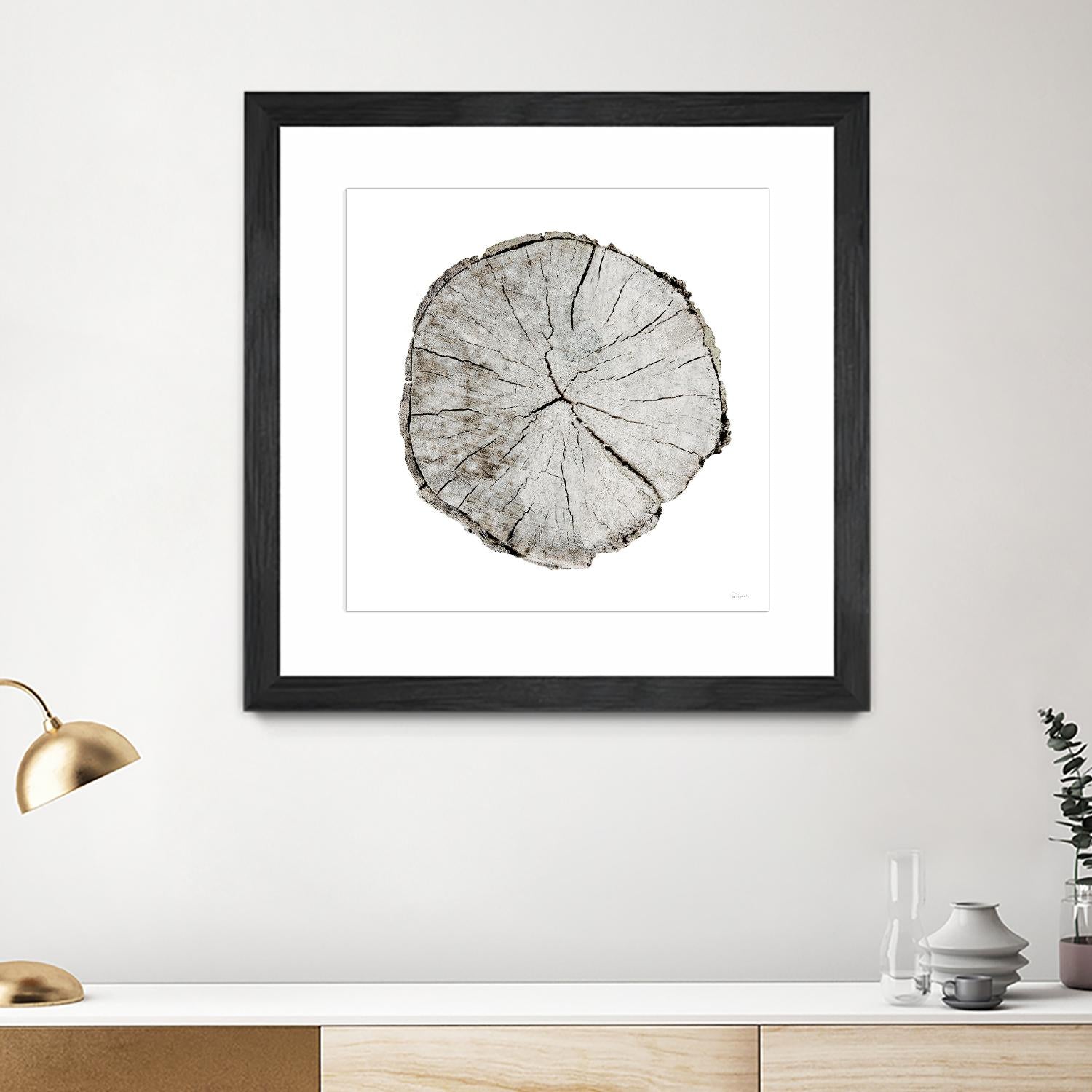 Woodland Years I on White by Sue Schlabach on GIANT ART - grey trees