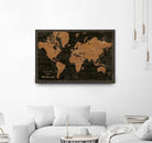 World Map Industrial by Sue Schlabach on GIANT ART - maps black