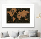 World Map Industrial by Sue Schlabach on GIANT ART - black  maps words and phrases