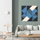 Triangles I by Mike Schick on GIANT ART - blue shapes triangles