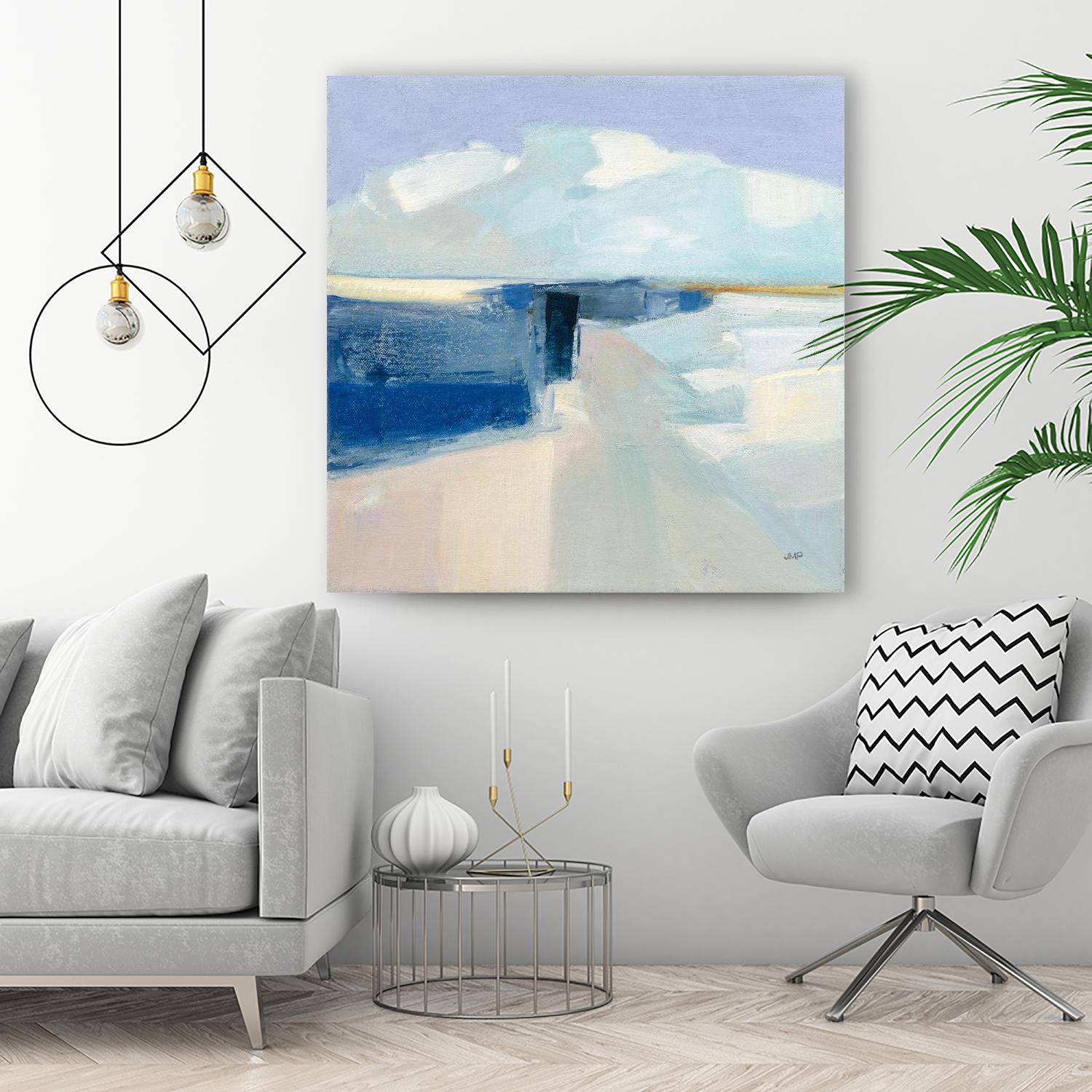 Sand and Sky by Julia Purinton on GIANT ART - blue coastal & nautical beige