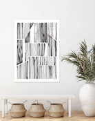 Lined Up III by Courtney Prahl on GIANT ART - white linear dots