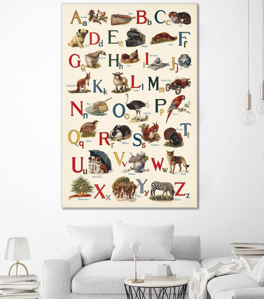 Schoolhouse Alphabet by Wild Apple on GIANT ART - juvenile abcs