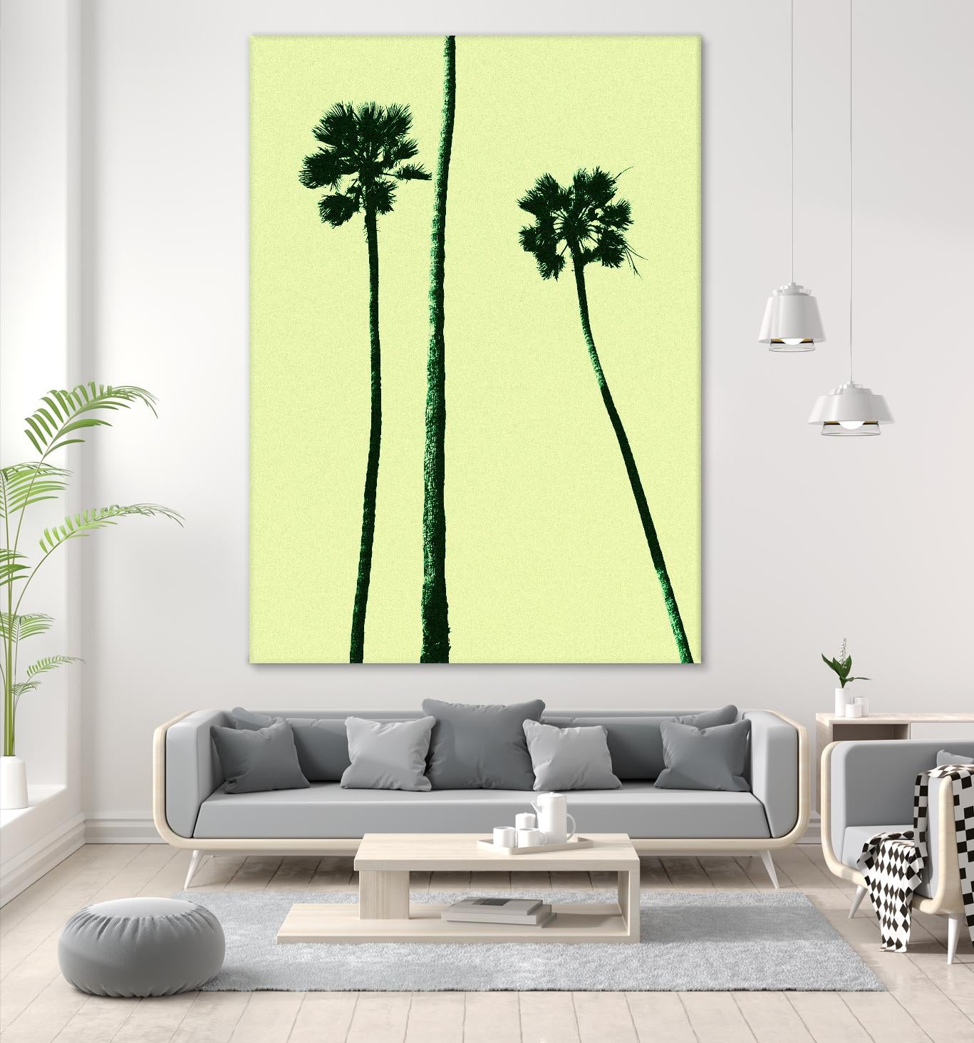 Palm Trees 2000 (Cyan) by Erik Asla on GIANT ART - multicolor photography; contemporary