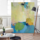 The Promise of Something by Lina Alattar on GIANT ART - blue,yellow abstracts, contemporary