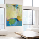 The Promise of Something by Lina Alattar on GIANT ART - blue,yellow abstracts, contemporary