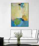 The Promise of Something by Lina Alattar on GIANT ART - blue,yellow abstracts, contemporary