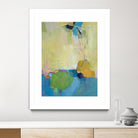 The Promise of Something by Lina Alattar on GIANT ART - blue,yellow abstracts, contemporary