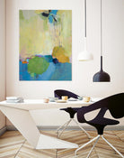 The Promise of Something by Lina Alattar on GIANT ART - blue,yellow abstracts, contemporary