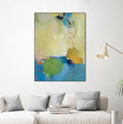 The Promise of Something by Lina Alattar on GIANT ART - blue,yellow abstracts, contemporary