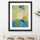 The Promise of Something by Lina Alattar on GIANT ART - blue,yellow abstracts, contemporary