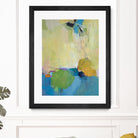 The Promise of Something by Lina Alattar on GIANT ART - blue,yellow abstracts, contemporary