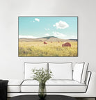 A Day in the Fields by Annie Bailey Art on GIANT ART - blue,green landscapes, photography, clouds, farms, hills