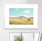 A Day in the Fields by Annie Bailey Art on GIANT ART - blue,green landscapes, photography, clouds, farms, hills