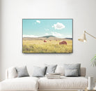 A Day in the Fields by Annie Bailey Art on GIANT ART - blue,green landscapes, photography, clouds, farms, hills